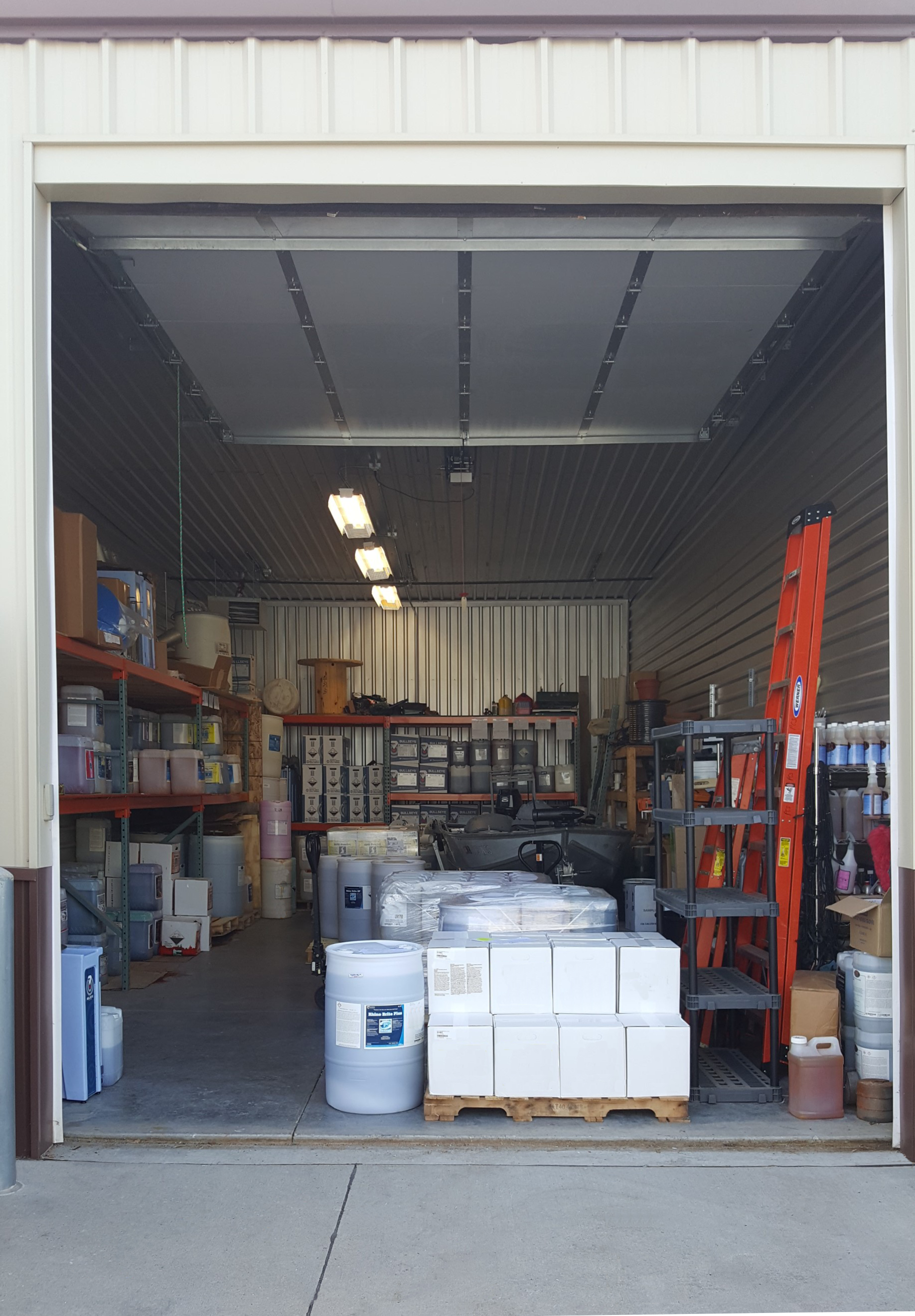 Contractor Bays at multiple metro area locations  with Walk thru doors, Lights, & Power Outlets